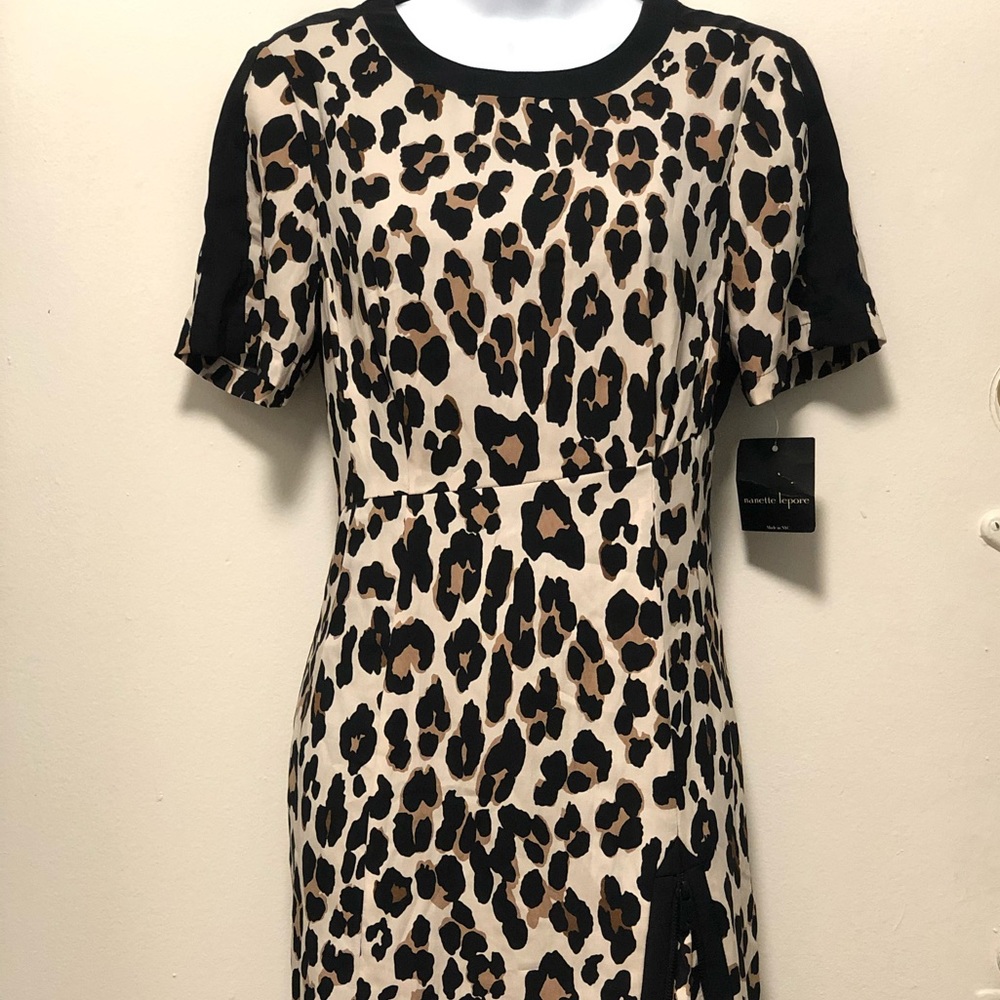 NWT Nanette Lepore Leopard Sheath Sz 6